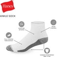 thumbnail image 4 of Men's Hanes Ultimate® 8-Pack X-Temp Ultra Cushion Ankle Socks Color: White Size: 6-12, 4 of 5