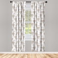 thumbnail image 3 of Ambesonne Balloon Curtains, Swirls Hearts, Pair of 28"x63", Multicolor, 3 of 5