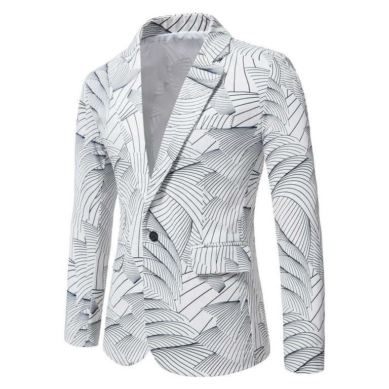 Smihono Men's Trendy Blazer Corduroy Jacket Suit Long Sleeve Tuxedo Slim Fit Solid Sports Business Pocket Work Office Lapel Collar Formal Button Front