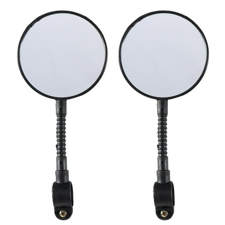 Hemoton Pair of Flexible Bike Rearview Mirrors Cycling MTB Road Handlebar Rearview Mirror Safe Mirror Accessories