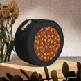 thumbnail image 6 of Yiaed Fall Leaves Print Travel Jewelry Case Bridesmaid Gift Boxes Jewelry Travel Organizer Small Round Jewelry Box Mini Storage-Black, 6 of 7