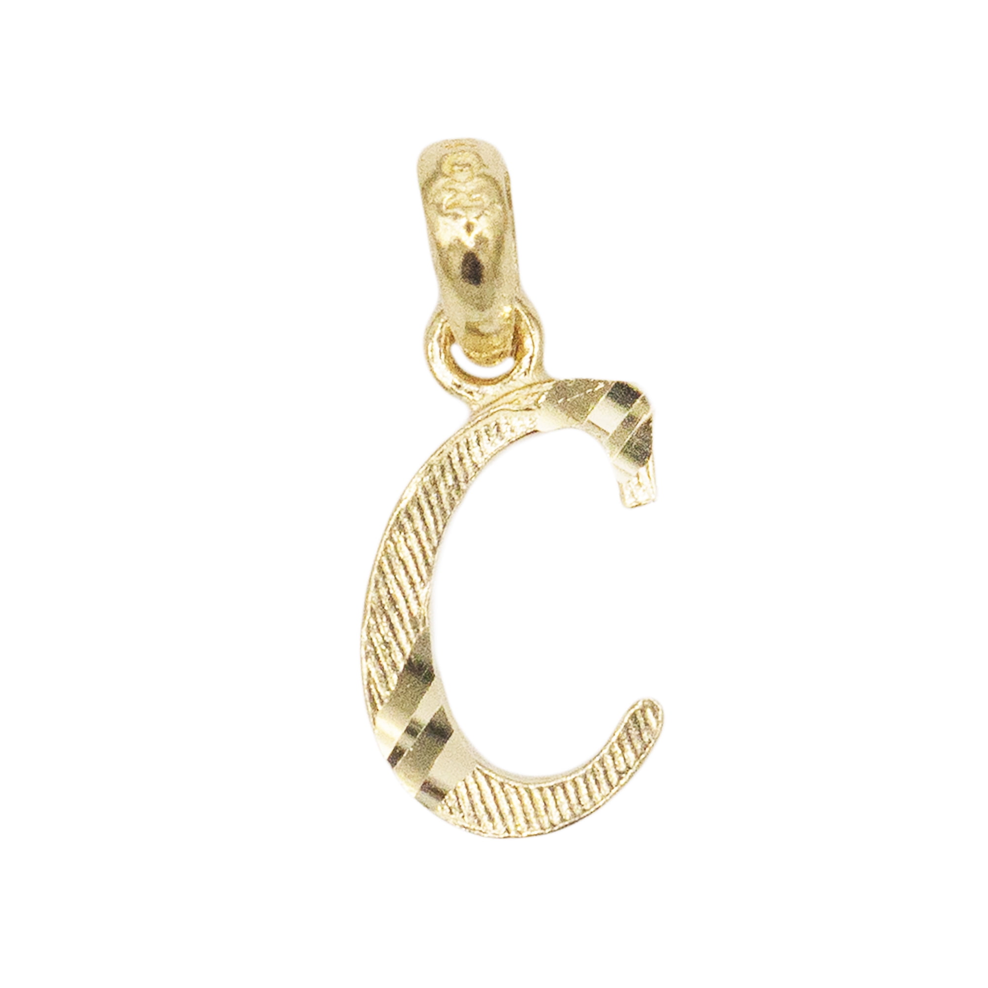 Women Details about  / Real 10kt Yellow Gold Initial E Charm Pendant for Men