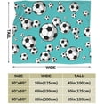 thumbnail image 3 of Soccer Blanket Super Soft Cozy Flannel Throw Blankets Gifts for Sport Fans Kids Boys Girls Adults Soccer Decor 50"X40", 3 of 6