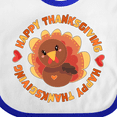thumbnail image 4 of Inktastic Happy Thanksgiving with Cute Turkey Boys or Girls Baby Bib, 4 of 4
