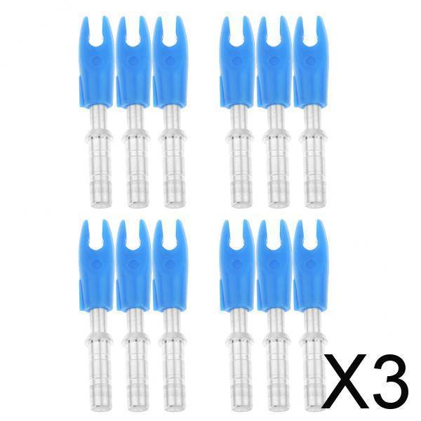 DYNWAVECA 2x12 Pieces Plastic Precision Nocks for ID 4.2mm Shaft Universal Blue , Blue, 3 Pcs