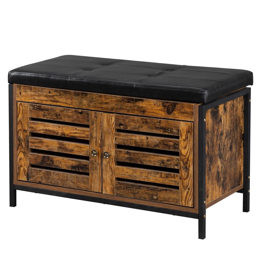 UBesGoo Flip Top Modern Farmhouse Storage Bench, Entryway Bench Hidden