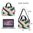 thumbnail image 3 of FORMRS 16" Laptop Sleeve Bag Carrying Case with Handle Travel Shoulder Briefcase, Green Stripes, 3 of 8