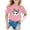 Pink, variant on YAYUBA Toddler Girl Tops Fall Graphic T-Shirts Round Neck Back To School Shirt Loose Pullover Tops Preppy Toddler Clothes for Girls, 8-9 Years, Green