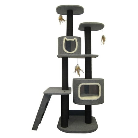 UPC: 0030172083068 | Penn-Plax – Dual Post Cat Tower w/Hideaway Retreat