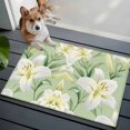 thumbnail image 4 of Spring Flower Area&nbsp;Rug 2x3ft Vintage Watercolor White Floral Green Leaf Plant Non-Slip&nbsp;Washable Square&nbsp;Rugs Soft Felt Indoor Floor Mat for Bedroom Kitchen Living Room Bathroom, 4 of 9