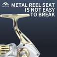 thumbnail image 3 of 14KG Max Drag Golden Spinning Fishing Reel, 5.2:1 Gear Ratio, Metal Reel Seat&Spool&Rocker Arm,Perfect For Freshwater, 3 of 11