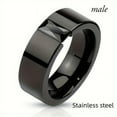 thumbnail image 6 of Fashionable Couple Jewelry Couple Rings Black Cubic Zirconia Ring Men's Stainless Steel Anniversary Gifts,black2,7, 6 of 14