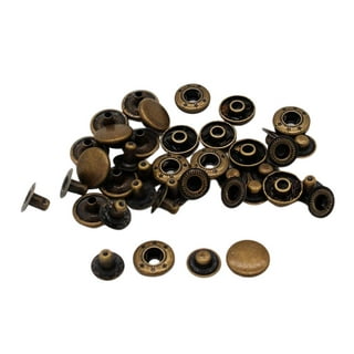 All in ONE Copper Press Studs Snap Fasteners Poppers Sewing Clothing Snaps  Button (Antique Bronze 10MM)