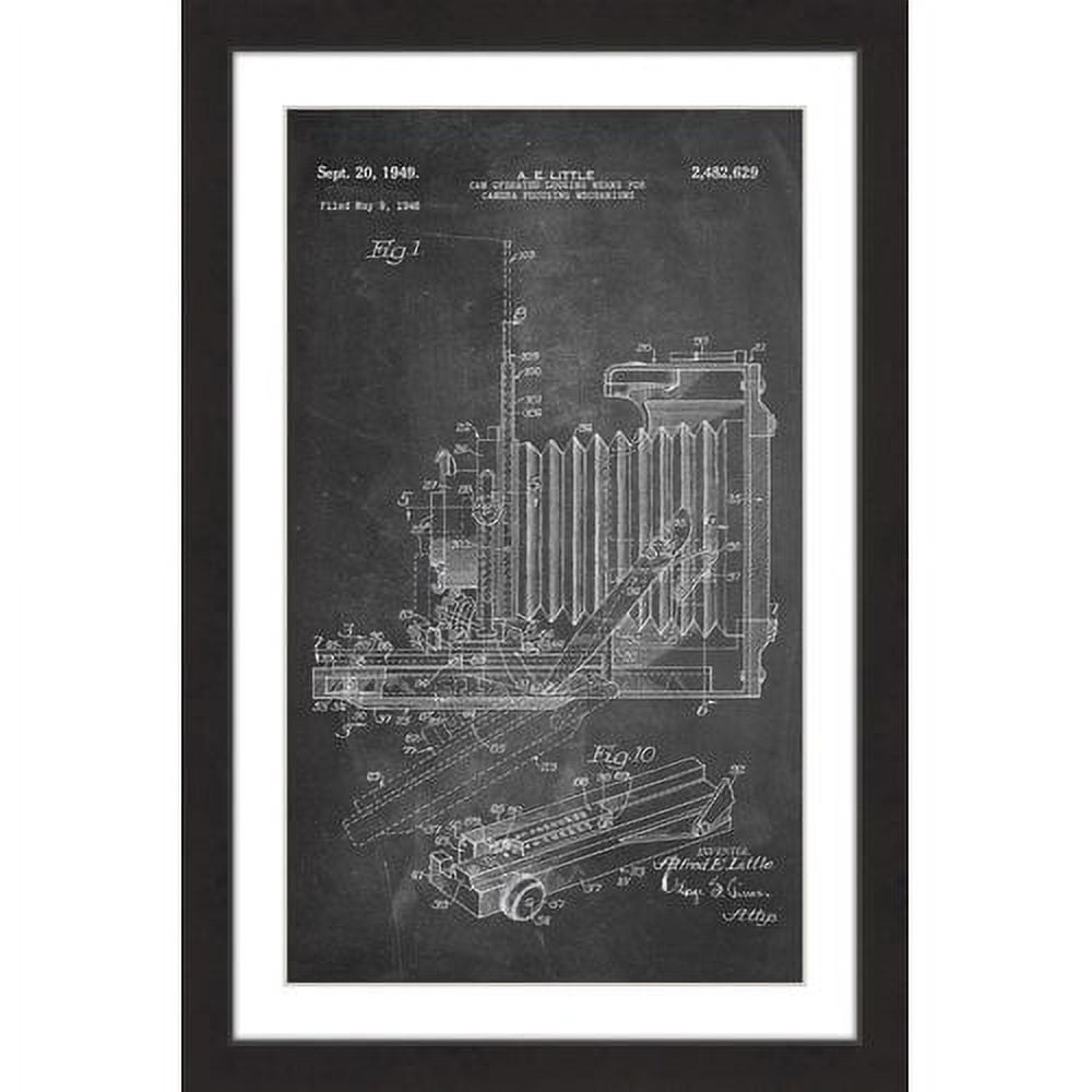 "Camera 1949 Chalk" Framed Painting Print