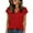 03 Red, variant on Womens Tops V Neck T Shirts Summer Color Block Short Sleeve T Shirt