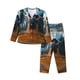 thumbnail image 1 of Balery Realistic Cute Sea Turtle Conjunto de Pijama con Estampado para Mujer, Conjunto de Dos Piezas con Manga Larga, Ropa de Dormir Suave con Bolsillos, Pijamas Cómodos-Large, 1 of 7