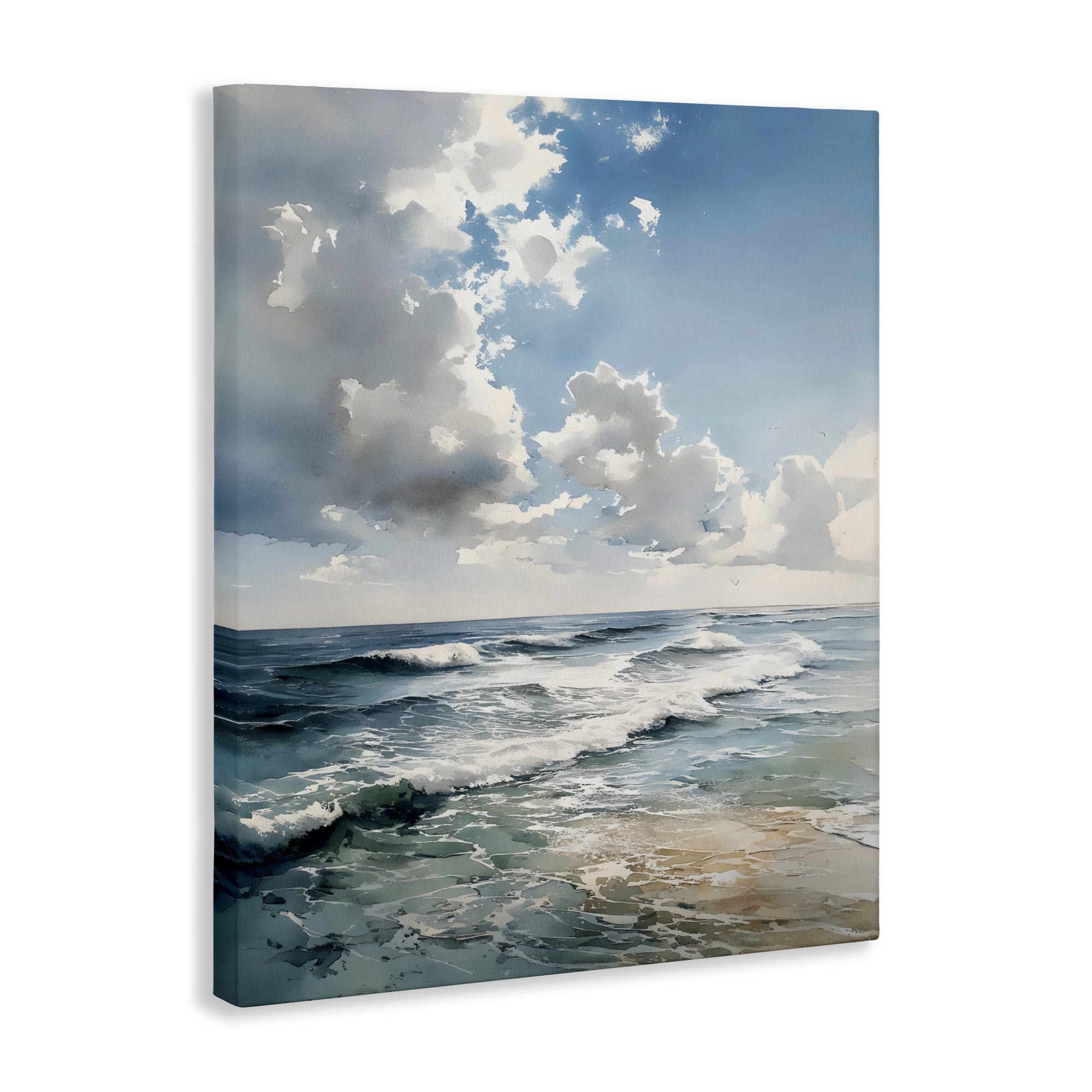 Stupell Industries Soft Waves & Clouds Canvas Wall Art, design by Franklyn Gregory