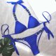thumbnail image 2 of Trajes de Baño de Bikini de Mujer de Color Sólido Sexy de Moda Dividido con Pantalones, Nylon de Corte Alto para la Piscina de Playa Y las Vacaciones de Verano, 2 of 9