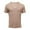 Khaki, variant on cfhntfmh Men's Ribbed Knit T-Shirts Stretch Short Sleeve Muscle Shirts Lightweight Scoop Neck Tees Workout Tshirts