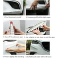 thumbnail image 5 of Walbest 2 Pack Car Front Rear Bumper Protector Corner Guard Anti-Collision Rubber Strips Scratch-Resistant Trim Cover for Cars SUV Pickup Trucks (White), 5 of 7