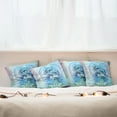 thumbnail image 3 of Ambesonne Fish Throw Pillow Cover 4 Pack, Japanese Koi on Sea Blue, 24", Blue Lilac, 3 of 6