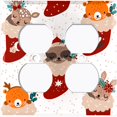thumbnail image 3 of Metal Light Switch Plate Cover Forest Animal Christmas Stockings XMS003, 3 of 13