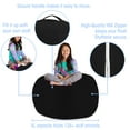 thumbnail image 2 of Posh Creations Bean Bag Stuffable Cover - Toy Organizer, Soft Cover, Kids, 4 ft , Black, 2 of 3
