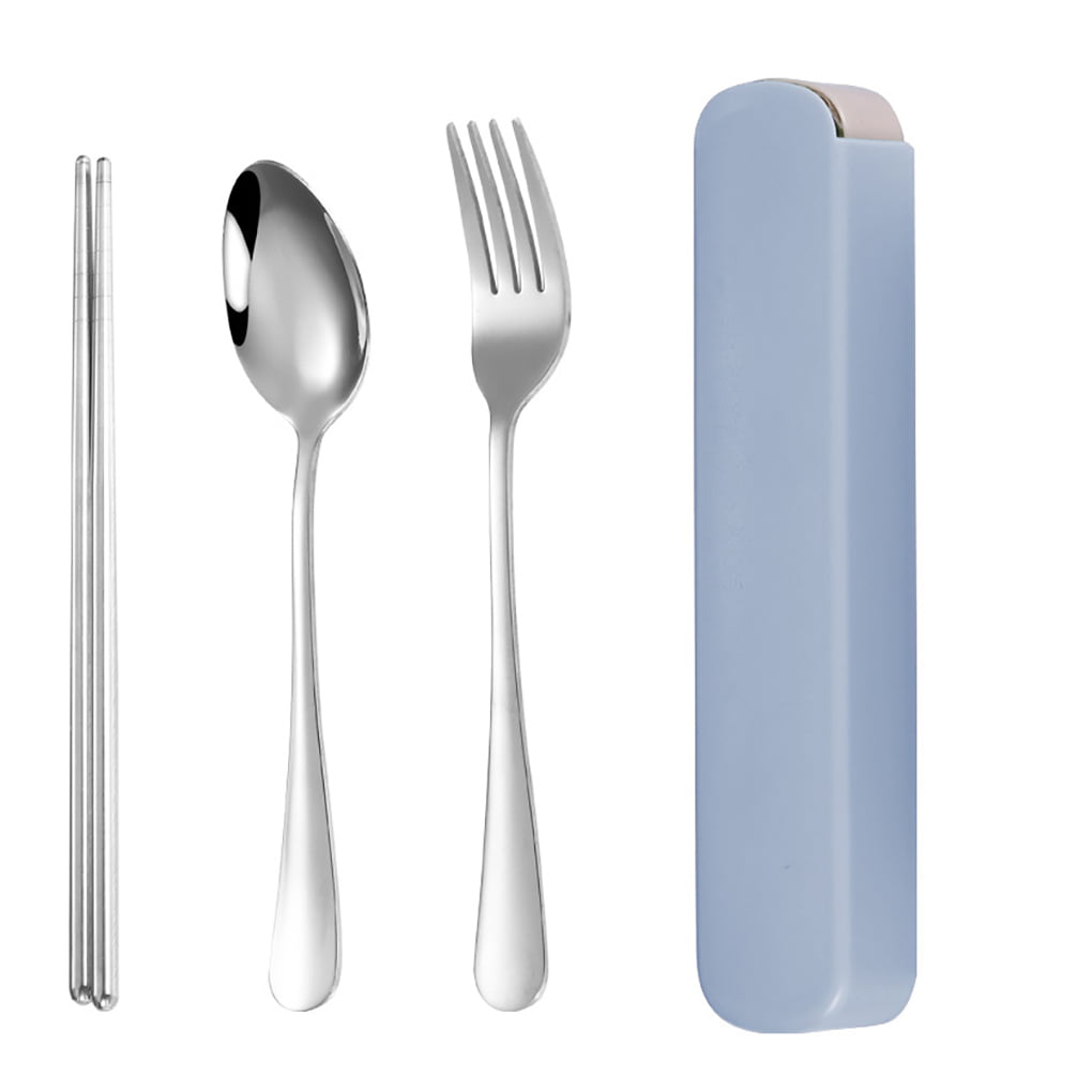 Portable Chopsticks Spoon Dinner Outdoor Travel Cutlery Lunch Tableware Jian 