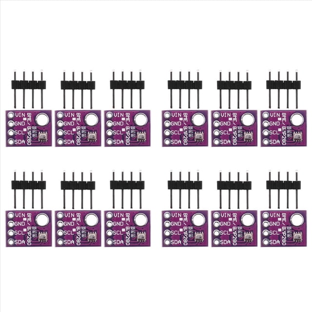 MóDulo de Sensor de PresióN BaroméTrica de Temperatura Digital de 12 Piezas BMP280 5V, Tablero de PresióN AtmosféRica con Sensor de Temperatura