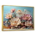 thumbnail image 2 of Designart "Contemporary Blooming Of Pink Lotus" Flowers Floater Framed Canvas Wall Art, 2 of 5
