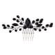 thumbnail image 1 of KAKOWELY Peinetas laterales de cristal negro para Halloween, accesorio para el cabello de boda, 1 of 4