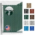 thumbnail image 1 of FenceSource Wave Slat (9 Colors) Single Wall Bottom Locking Privacy Slat for 4', 5', 6', 7' and 8' Chain Link Fence (6 ft, Green), 1 of 1