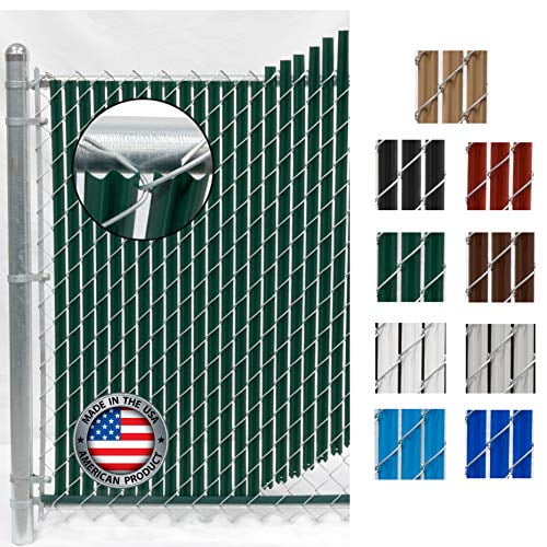 FenceSource Wave Slat (9 Colors) Single Wall Bottom Locking Privacy Slat for 4', 5', 6', 7' and 8' Chain Link Fence (6 ft, Green)