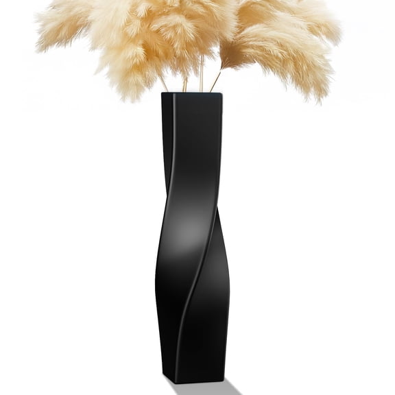 Tall Vases On Floor, 23.62" Twisted Geometric Flower Vase for Home, Living Room, Flower Centerpieces, Shelf, Home Decor