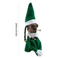 thumbnail image 4 of Snoop On The Stoop Christmas Elf Doll Adorno Muñeca Fieltro (B Con Collar) Verde, 4 of 5
