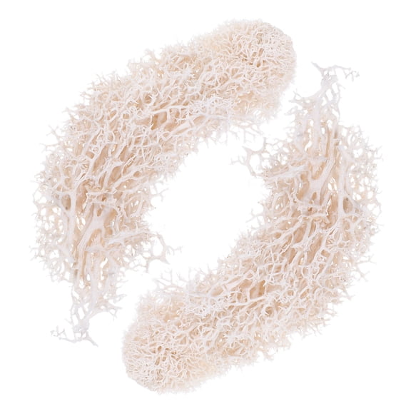 SEWOART Preserved Moss White Decorative Floral Material for Wedding Table Home Office