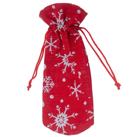 

HEMOTON 1Pc Christmas Red Wine Bottle Cover Wine Bottle Bag Champagne Bottle Cover