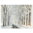 thumbnail image 2 of Route à Travers la Forêt Givrée - Photo de Paysage Impression sur Toile, 2 of 3