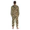 thumbnail image 7 of Wobogo Brown Leopard Unisex Pajamas Hooded Onesie Jumpsuit Zipper version Non-Footed Women&Men, 7 of 7