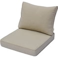 thumbnail image 1 of Ovios Back and Seat Cushion Set for Outdoor Furniture, 2-Piece Replacement Cushions for Deep Seating Patio Chair, Outside Pads for Porch, Deck and Garden Seats, 1 of 6