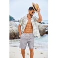 thumbnail image 3 of COOFANDY Men's Drawstring Shorts with Elastic Waistband Classic Loose Fit Flat Front Shorts, 3 of 6