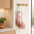 thumbnail image 7 of WWG Mini Christmas Stocking, Sheer Mesh Design with Decorative Ball, Lightweight Polyester, Hanging Loop for Tree or Door, Ornament and Storage Container, for Christmas Decor, 7 of 7