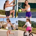 thumbnail image 5 of Resinta 4 Pack Youth Girls Athletic Shorts Quick Dry Active Shorts Big Girl Summer Sports Shorts for Running Dance Yoga, 5 of 9
