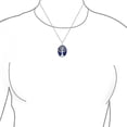thumbnail image 3 of Bling Jewelry Womens Lapis Turquoise Abalone Tree of Life Pendant Necklace Silver, 3 of 5
