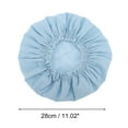 thumbnail image 2 of Unique Bargains 1 Pc Women Lightweight Bath Cap for Bathroom Business Travel Light Blue PEVA Bubble Cloth, 2 of 3