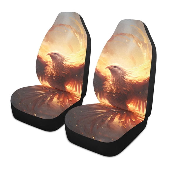 ALAZA Phoenix Flying Car Seat Covers 2 PCs Universal Auto Front Seats Interior Protector
