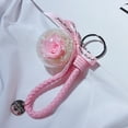 thumbnail image 2 of Jewelry On Clearance Eternal Flower Rose Keychain Car Hang Leather Keychain Ring Keychain Pink, 2 of 4
