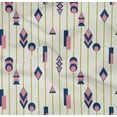 thumbnail image 4 of oneOone Organic Cotton Poplin Twill Fabric Stripe & Geometrical Shapes Geometric Print Sewing Fabric BTY 42 Inch Wide, 4 of 4