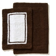 Border Bath Mat 2-Piece Set, Coffee Bean
