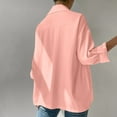 thumbnail image 6 of Niaviben Windbreaker for Women Womens Fall Jackets Lapel Coat Women's Coats Jackets for Women Trendy Shirts for Women Dressy Casual Fall Coats for Women Pink 3XL, 6 of 6